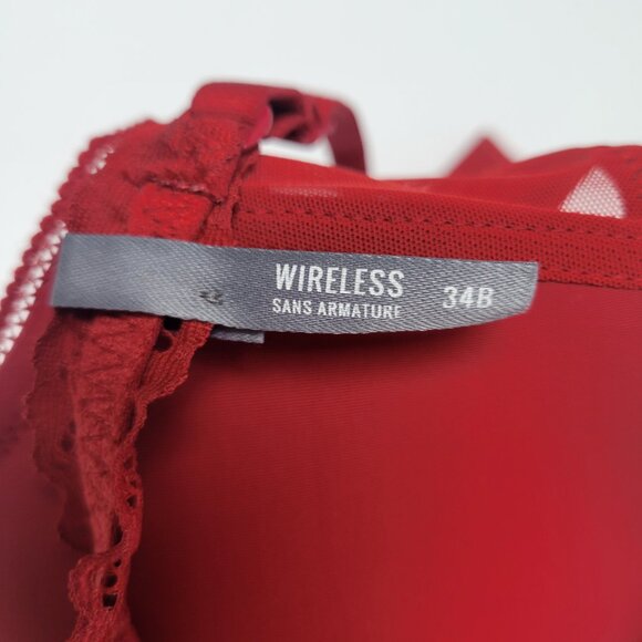 Aerie Real Happy Wireless Lightly Lined Bra Red 34B – New with Tags - Picture 9 of 11